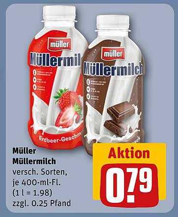 Müller Müllermilch in verschiedenen Sorten – Aktion