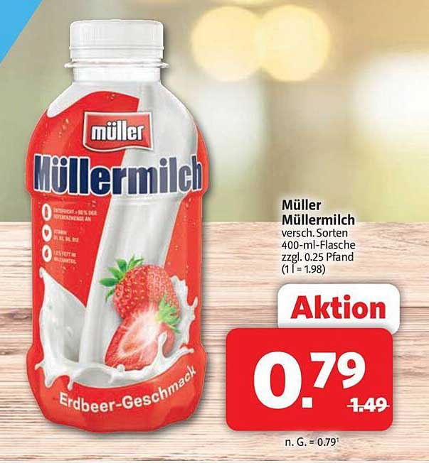 Müller Müllermilch verschiedene Sorten 400-ml-Flasche