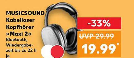 MUSICSOUND Kabelloser Kopfhörer »Maxi 2«
