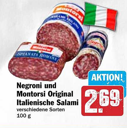 Negroni und Montorsi Original Italienische Salami verschiedene Sorten 100 g