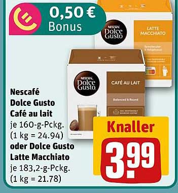 Nescafé Dolce Gusto Café au lait oder Latte Macchiato