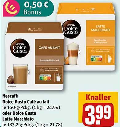 Nescafé Dolce Gusto Café au lait oder Latte Macchiato
