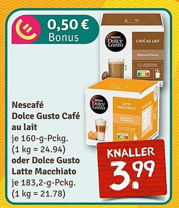 Nescafé Dolce Gusto Café au lait oder Latte Macchiato - Knallerpreis!