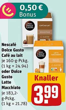 Nescafé Dolce Gusto Kaffee-Variationen - Café au Lait und Latte Macchiato