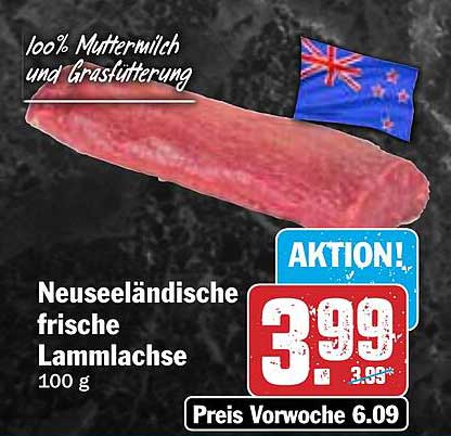Neuseeländische frische Lammlachse 100 g