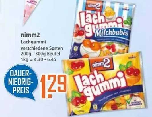 nimm2 Lachgummi verschiedene Sorten 200g - 300g Beutel