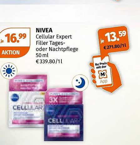 NIVEA Cellular Expert Filler Tages- oder Nachtpflege 50 ml
