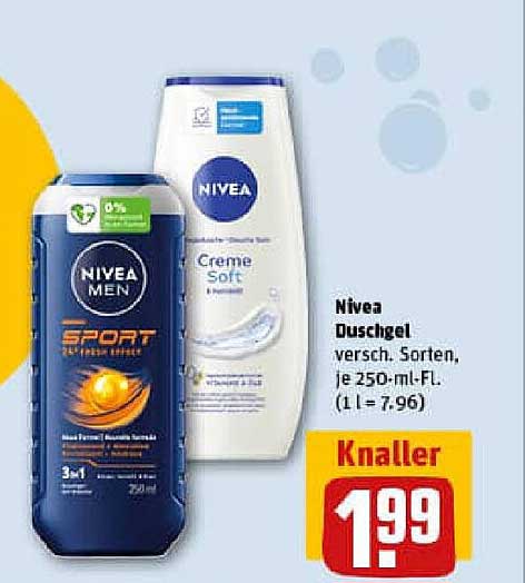Nivea Duschgel verschiedene Sorten, je 250-ml-FL.