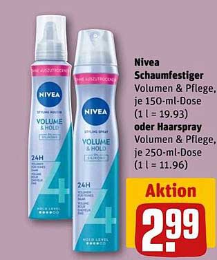 Nivea Schaumfestiger Volumen & Pflege oder Haarspray Volumen & Pflege