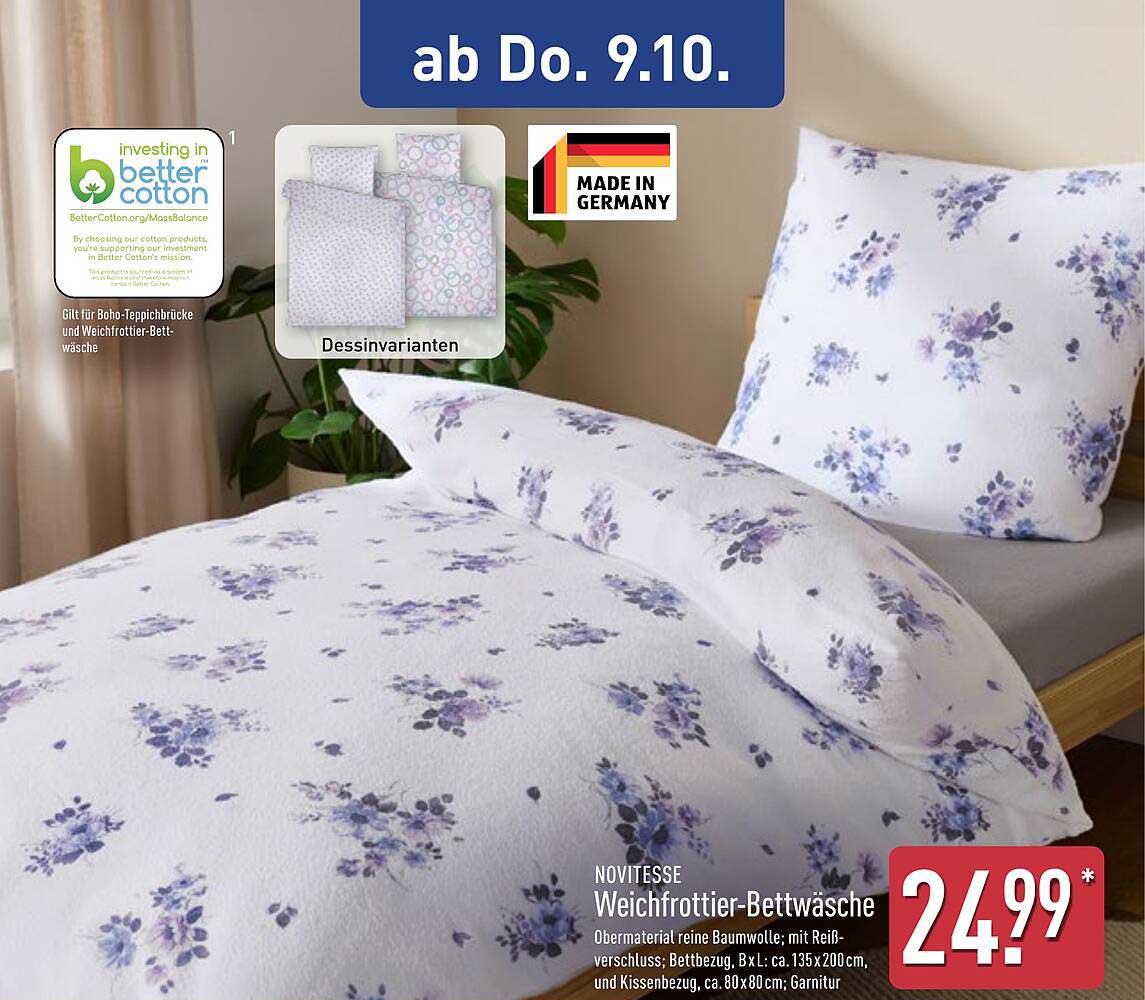 NOVITESSE Weichfrottier-Bettwäsche