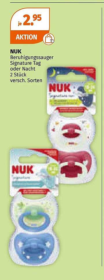 NUK Beruhigungssauger Signature Tag oder Nacht 2 Stück
