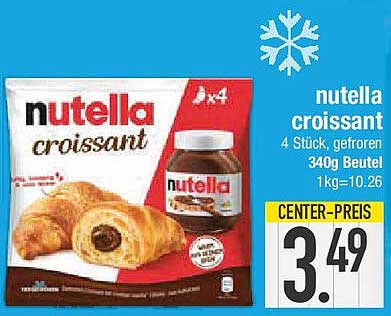 nutella croissant 4 Stück, gefroren 340g Beutel