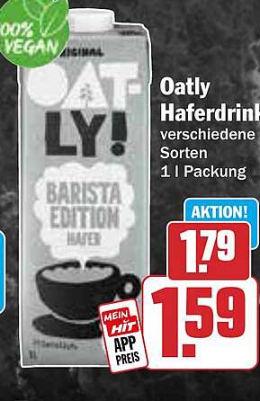 Oatly Haferdrink Barista Edition 1l