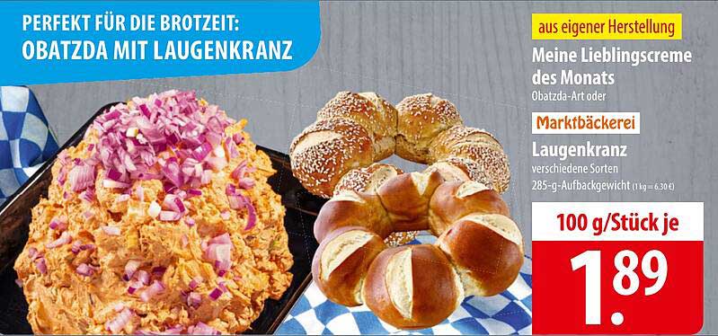 Obatzda mit Laugenkranz – Meine Lieblingscreme des Monats