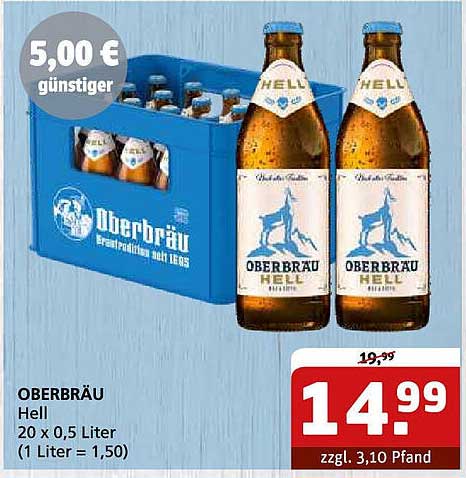 OBERBRÄU Hell 20 x 0,5 Liter