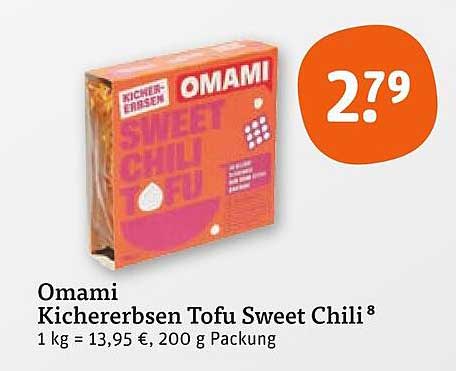 Omami Kichererbsen Tofu Sweet Chili