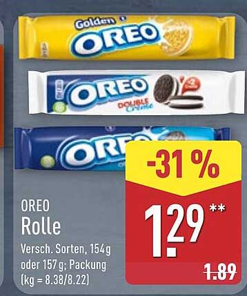 OREO Rolle Verschiedene Sorten, 154 g oder 157 g