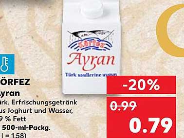 ÖRFEZ Ayran 500 ml - Erfrischungsgetränk aus Joghurt und Wasser