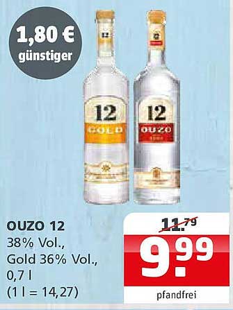 OUZO 12 0,7 l - Exquisite Spirituose zum Sparpreis