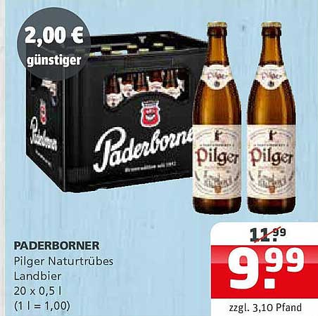 PADERBORNER Pilger Naturtrübes Landbier 20 x 0,5 l