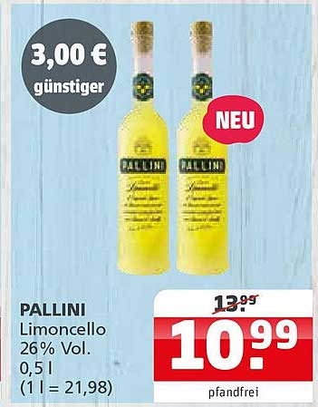 PALLINI Limoncello 26% Vol. 0,5 l - Pfandfrei