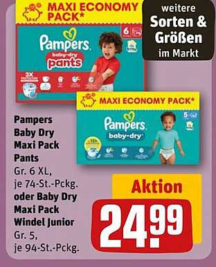 Pampers Baby Dry Maxi Pack - Aktion auf Windeln und Pants