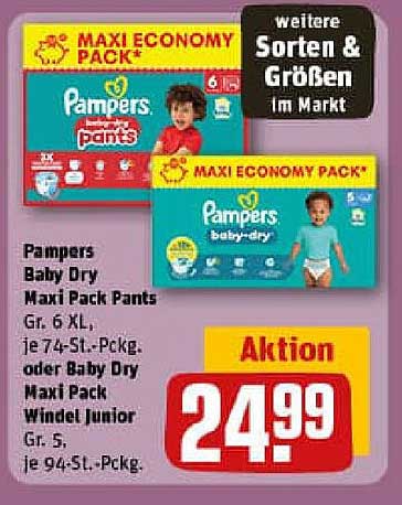 Pampers Baby Dry Maxi Pack Pants und Windel Junior