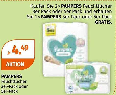 PAMPERS Feuchttücher 3er Pack oder 5er-Pack – Aktion