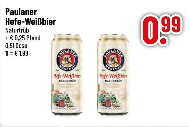 Paulaner Hefe-Weißbier Naturtrüb 0,5l Dose