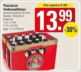 Paulaner Hefeweißbier 20x0,5L Kiste