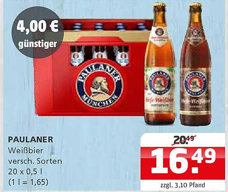 PAULANER Weißbier verschiedene Sorten 20 x 0,5 l