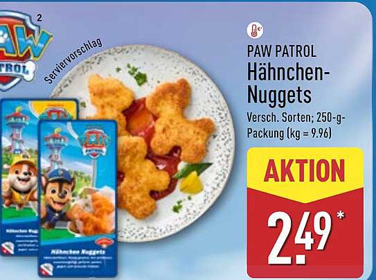 PAW PATROL Hähnchen-Nuggets 250-g-Packung