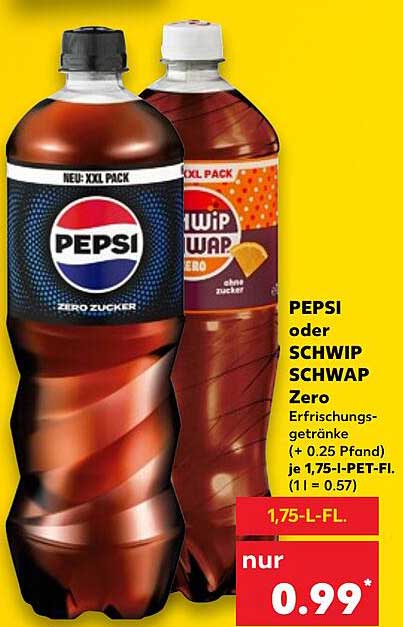 PEPSI oder SCHWIP SCHWAP Zero - Erfrischungsgetränke