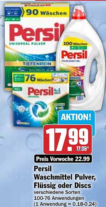 Persil Waschmittel Pulver, Flüssig oder Discs - Verschiedene Sorten