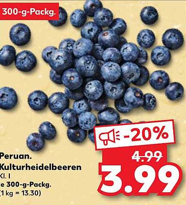 Peruanische Kulturheidelbeeren 300 g - 20% Rabatt!
