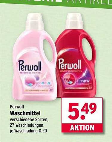 Perwoll Waschmittel verschiedene Sorten, 27 Waschladungen, je Waschladung 0.20