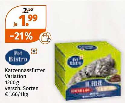 Pet Bistro Katzennassfutter Variation 1200 g