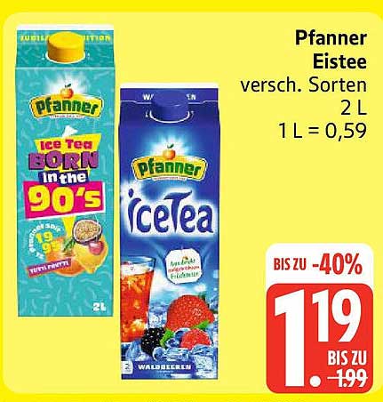 Pfanner Eistee - verschiedene Sorten 2L