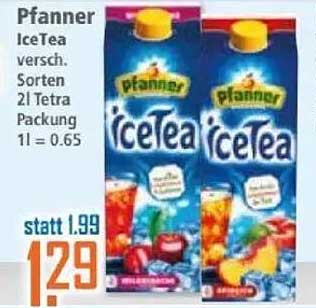 Pfanner IceTea verschiedene Sorten 2l Tetra Packung