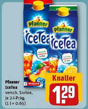 Pfanner IceTea - verschiedene Sorten, je 2-l-Pckg.