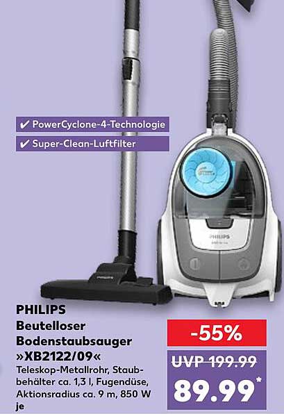 PHILIPS Beutelloser Bodenstaubsauger »XB2122/09«
