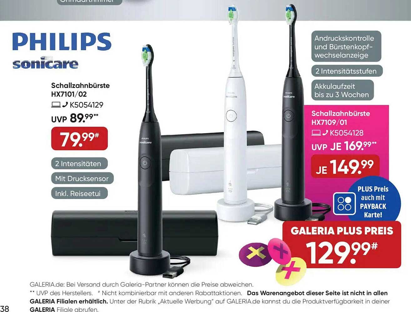 PHILIPS Sonicare Schallzahnbürste HX7101/02
