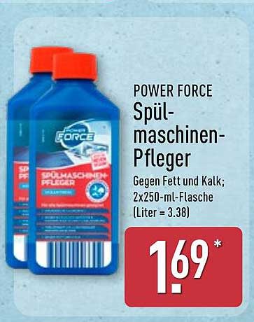 POWER FORCE Spülmaschinen-Pfleger 2x250 ml