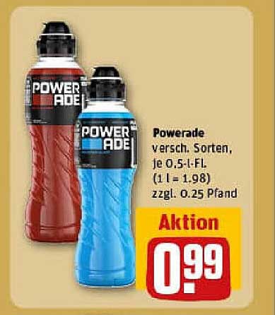 Powerade in verschiedenen Sorten, je 0,5 l-Fl.