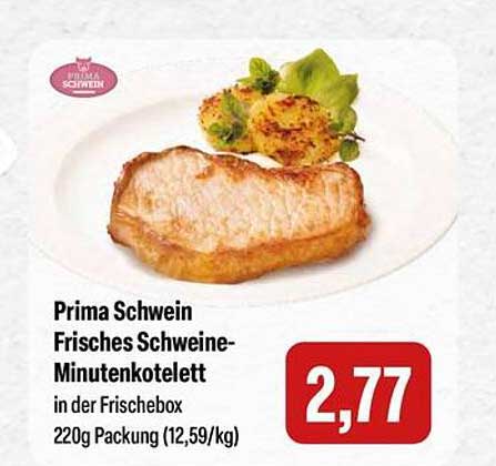 Prima Schwein Frisches Schweine-Minutensteak in der Frischebox