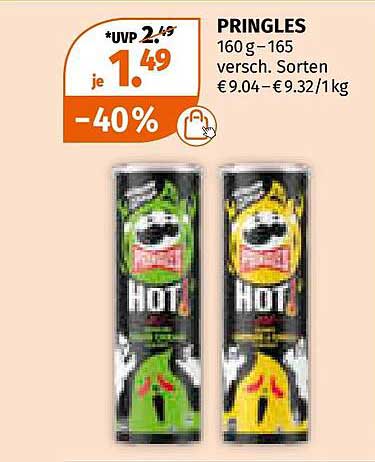 PRINGLES 160 g – 40% Rabatt auf verschiedene Sorten