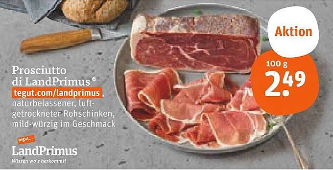 Prosciutto di LandPrimus - naturbelassener, luftgetrockneter Rohschinken