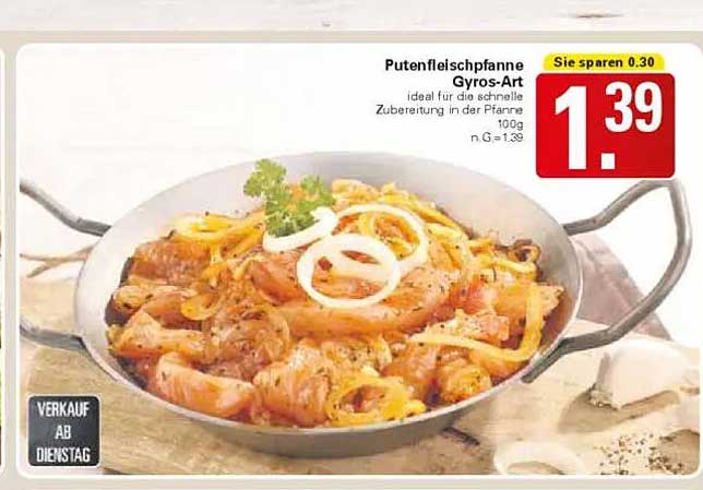 Putenfleischpfanne Gyros-Art