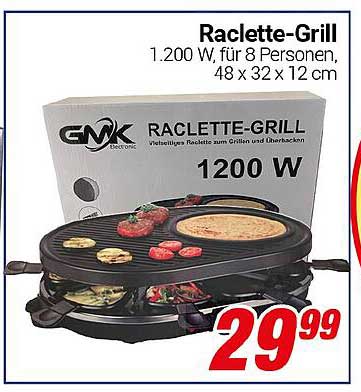 Raclette-Grill 1200 W für 8 Personen
