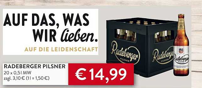 RADEBERGER PILSNER 20 x 0,5 l MW